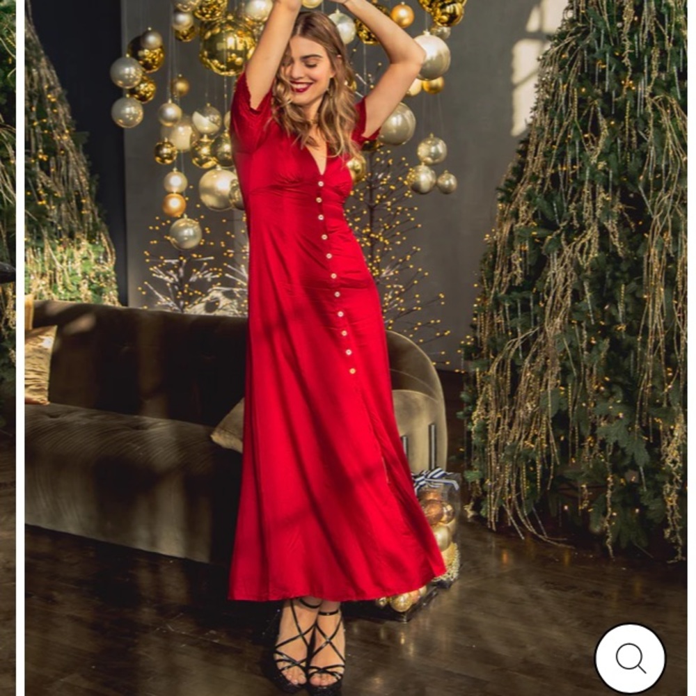 Carnelia Maxi Dress Garnet SZ L Tamga Designs